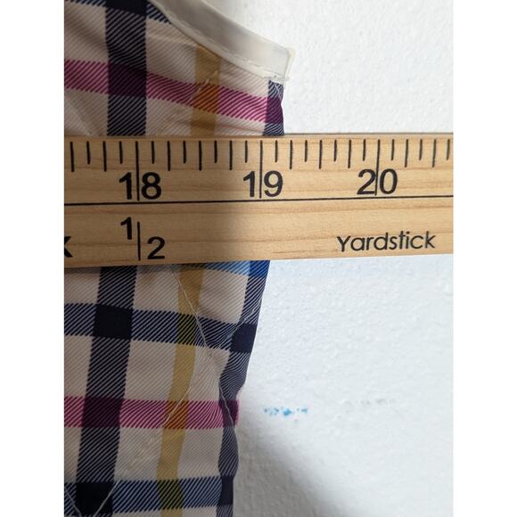 Talbots Reversible Quilted Vest Full Zip White Multicolor Plaid Women's Medium - Picture 8 of 8